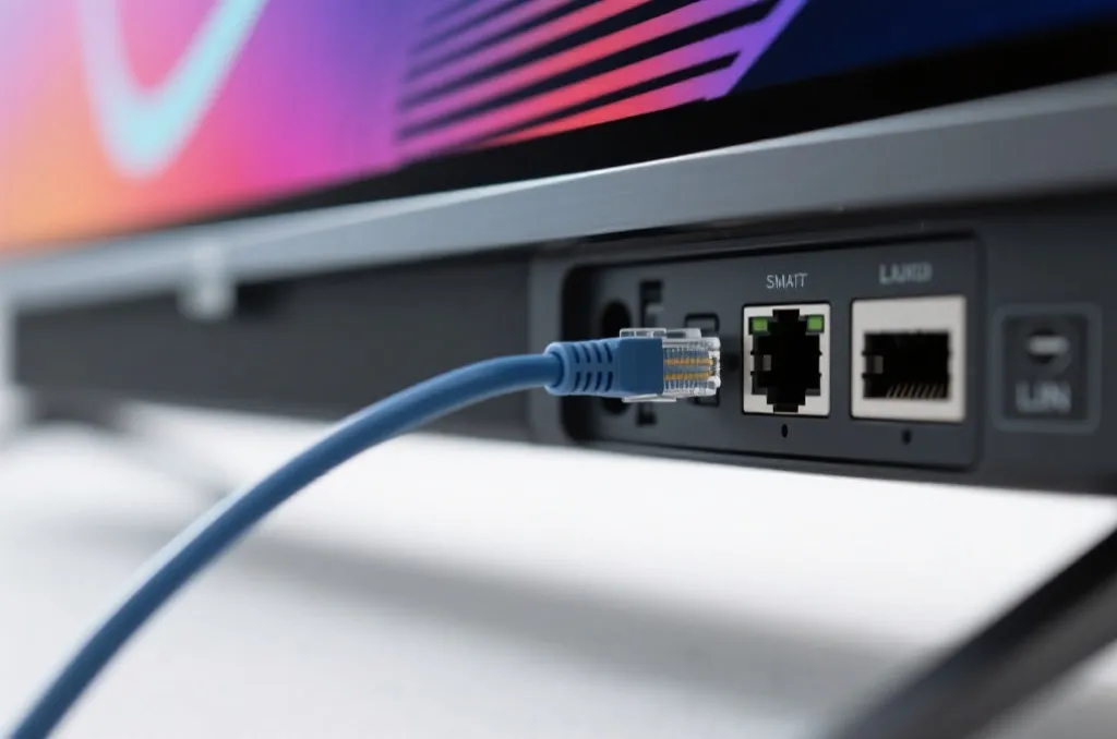 电视网络连接与设置界面示意图